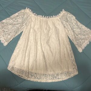 White lace top xl